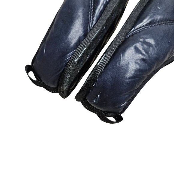 Sorel Womens Puffer Slip-On Slippers Navy Black Sherpa Lined US 8 EU 39 Gorpcore - Picture 8 of 10